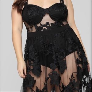 Fashion nova see through floral maxi!